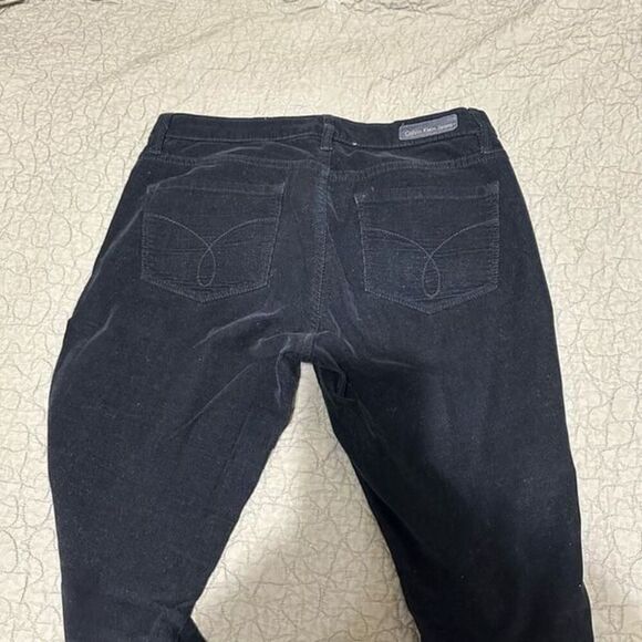 CALVIN KLEIN Jeans Black Corduroy Pants Size 6 A651 - Picture 2 of 9